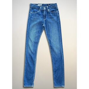 AG Adriano Goldschmied The Farrah Skinny High Rise Jeans Blue Womens Size 25R